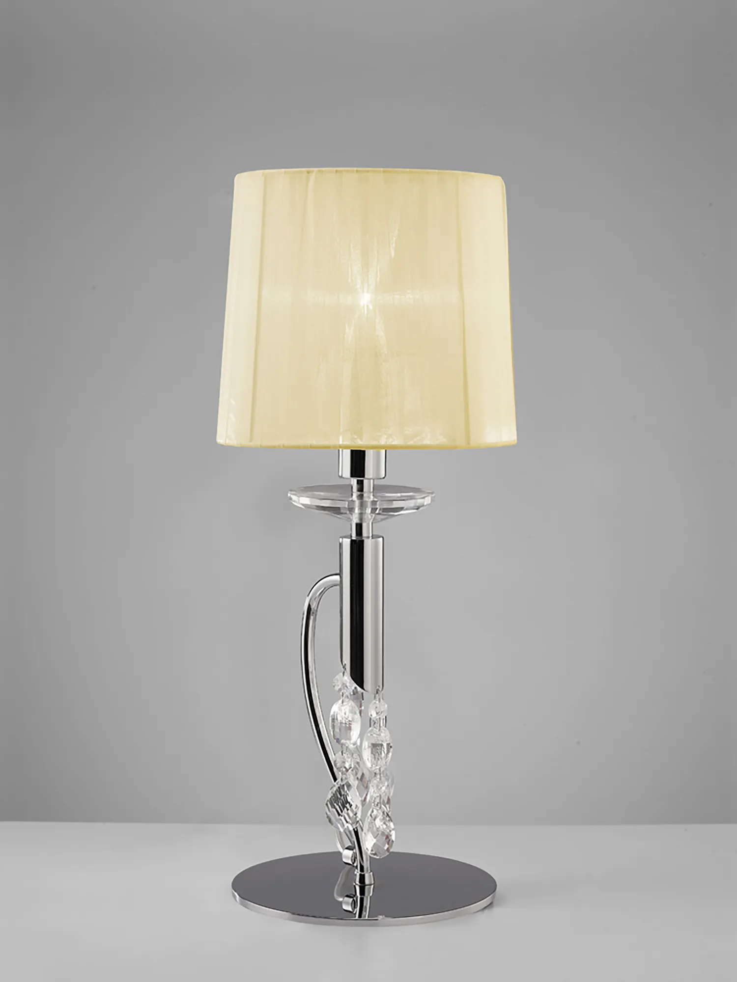 M3868/CS  Tiffany Crystal 49cm 1+1 Light Table Lamp